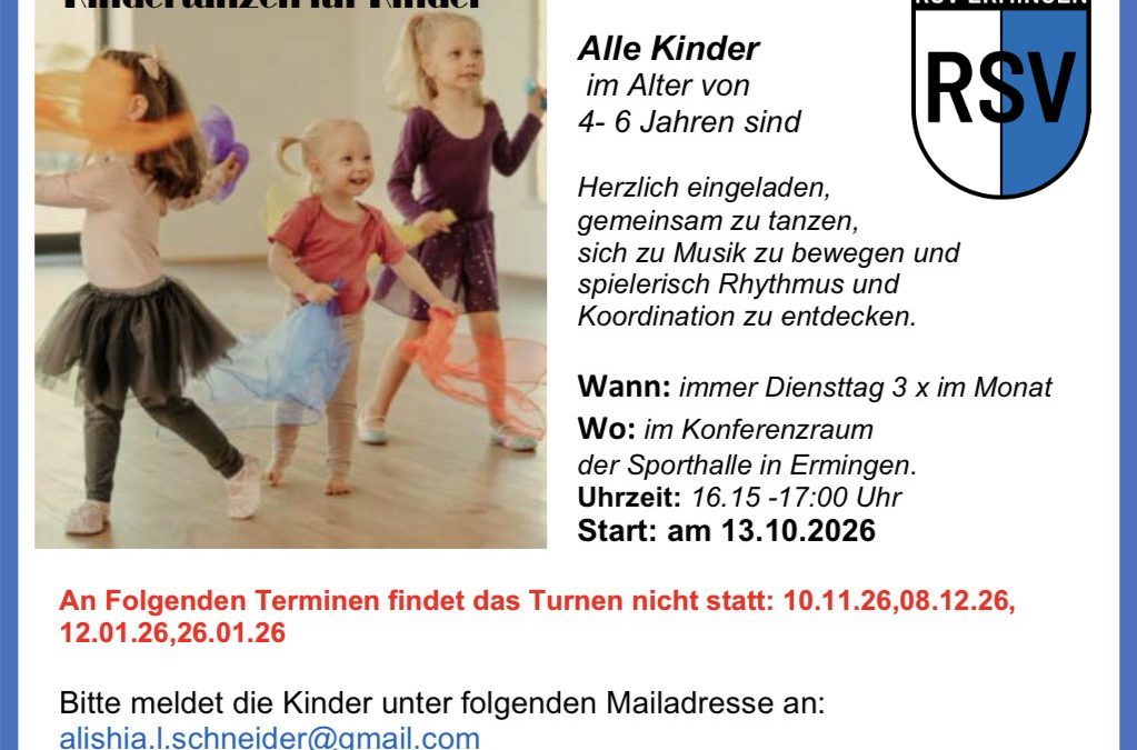 Kindertanzen (Kinder 4–6 Jahre)