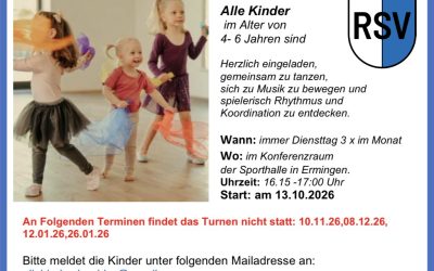 Kindertanzen (Kinder 4–6 Jahre)